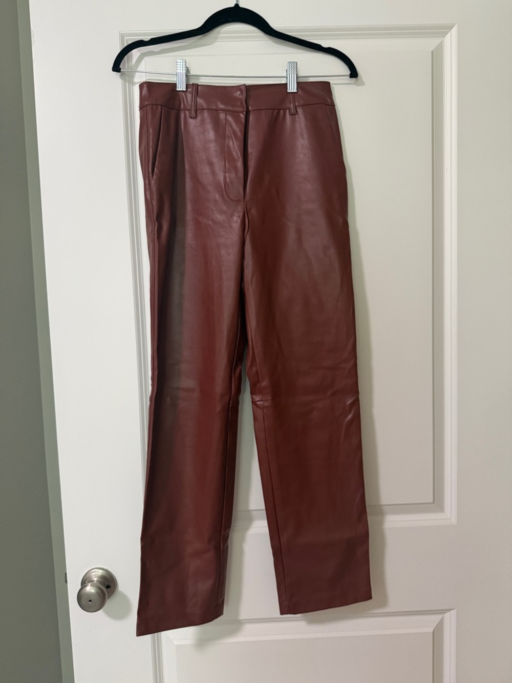entro Brown Faux Leather Pants S